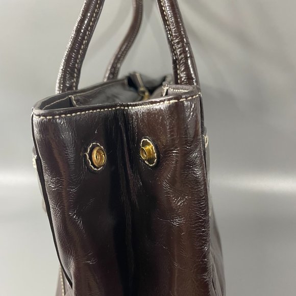 Coach Vintage # 11789 Large Leather Shoulder Bag In Chocolate Brown - Picture 6 of 15